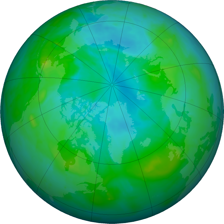 Arctic ozone map for 06 August 2011